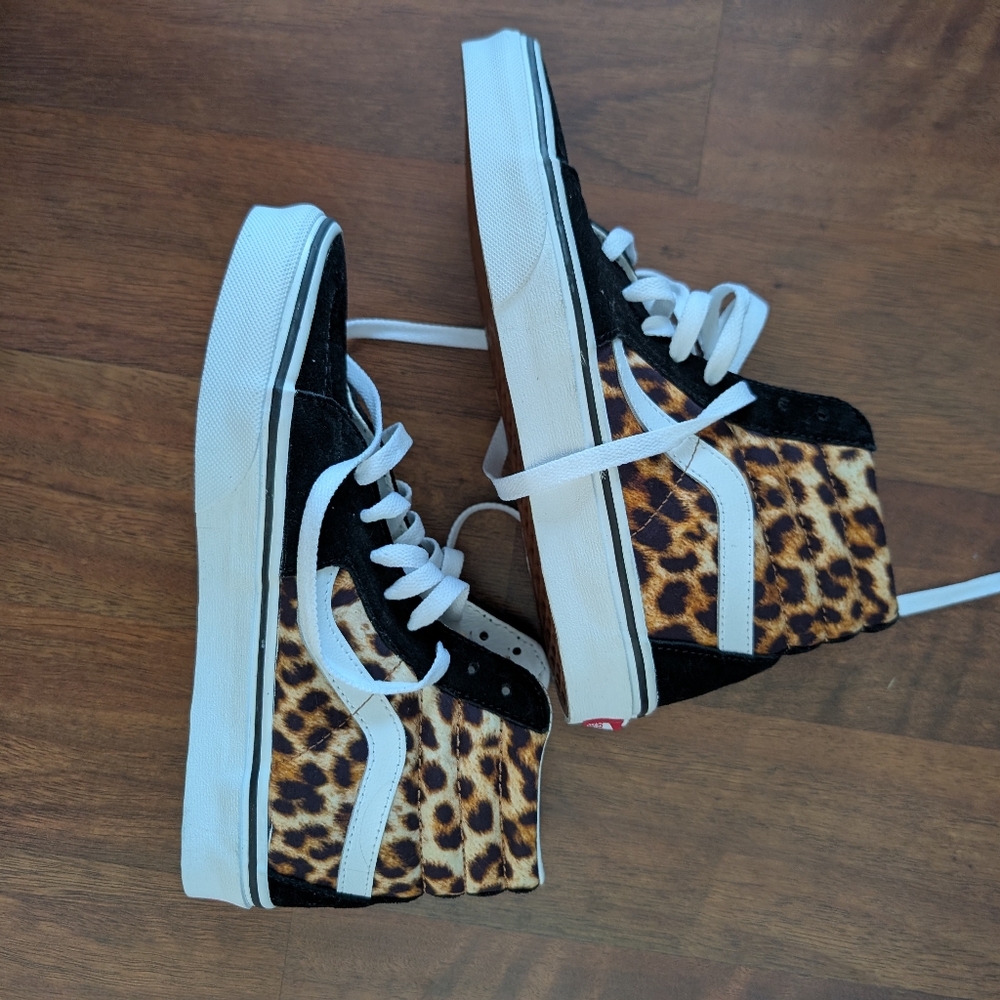 Vans leopard high tops